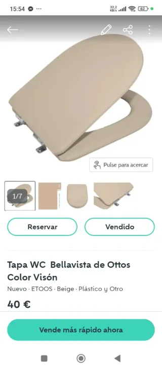 Tapa Bellavista Ottos Beige Plástico