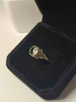 Anillo Plata Ley Yin Yang 17mm/T. 57