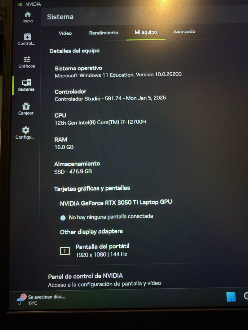 HP Victus 16, RTX 3050Ti, i7, d1001ns. afbeelding 3