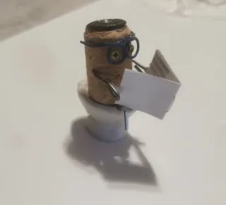 Statuetta tappo sughero con occhiali