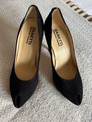 Tacones italianos negros Talla 39 zanetti