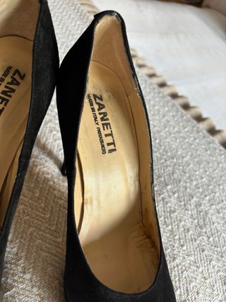 Tacones italianos negros Talla 39 zanetti