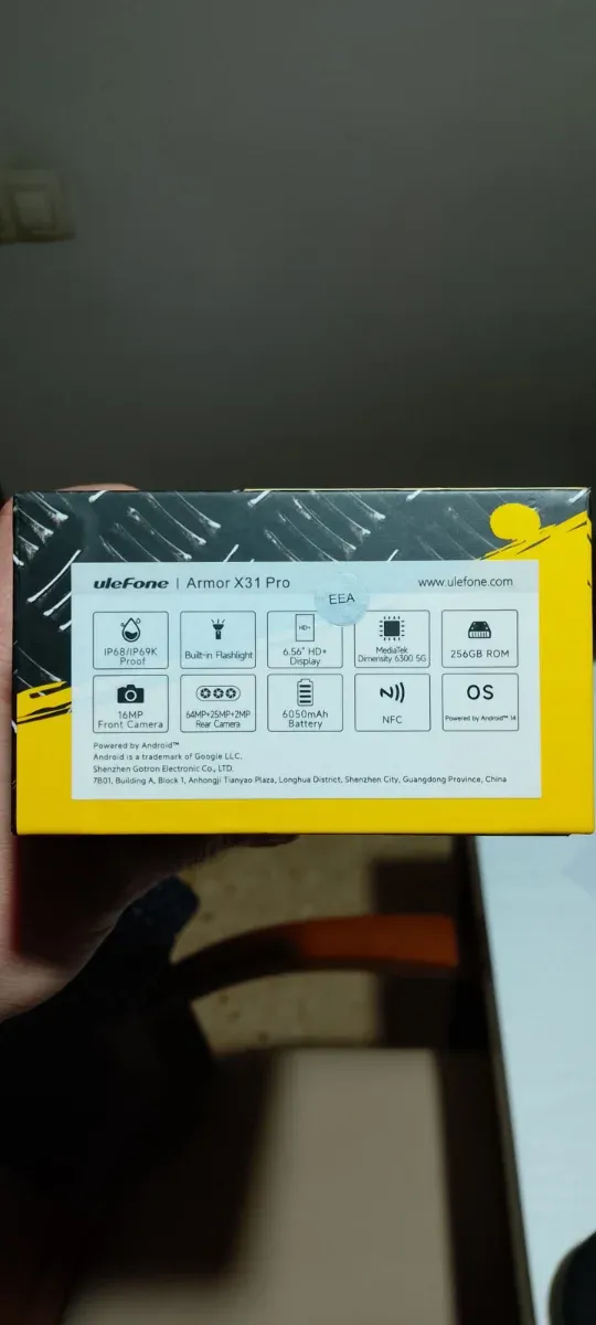 Ulefone Armor X31 Pro 16 ram 256g indestructible afbeelding 3