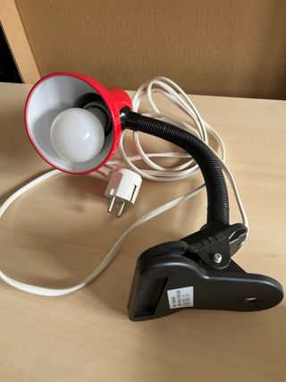 Foco flexo pinza rojo