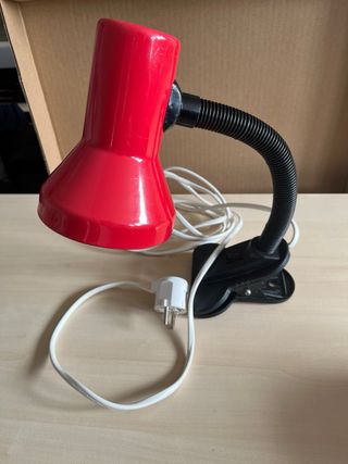 Foco flexo pinza rojo