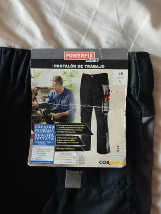 Pantalón de trabajo negro y gris