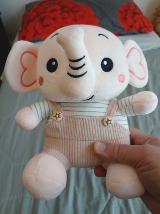 Peluche Elefantino Rosa Nuovo