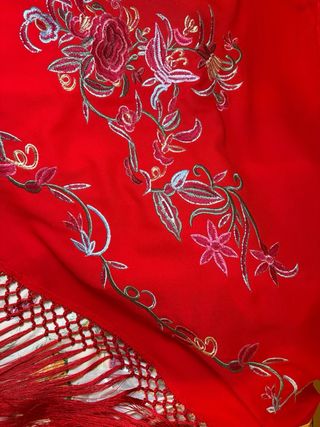 Mantoncillo Flamenco Rojo