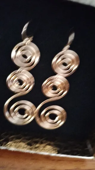 Pendientes plata diseño espiral