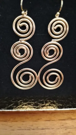 Pendientes plata diseño espiral