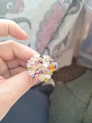 Anello pietre dure multicolor