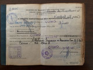 Targhe auto vintage in plastica, anno 1969