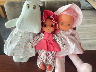 Set di 3 bambole di stoffa