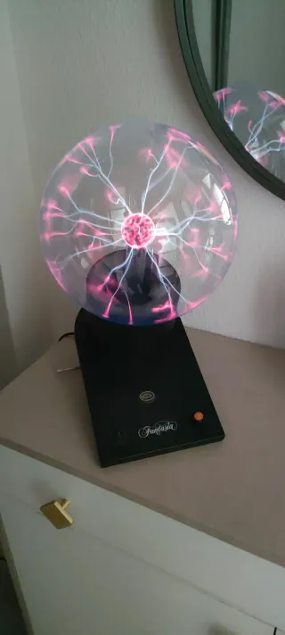 Lámpara de Plasma Fantasia Negra y Transparente