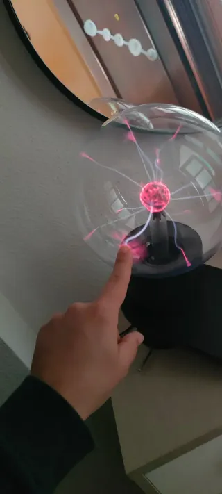 Lámpara de Plasma Fantasia Negra y Transparente