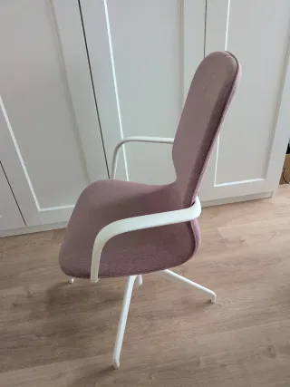 Silla de oficina Ikea rosa