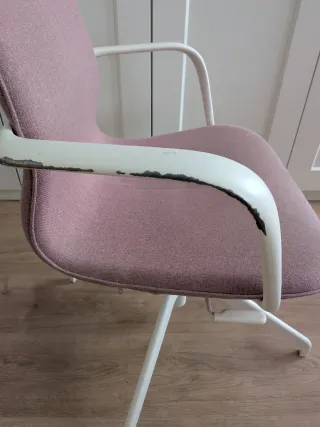 Silla de oficina Ikea rosa