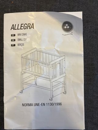 Minicuna colecho convertible.