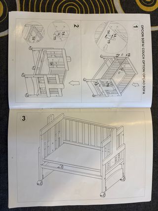 Minicuna colecho convertible.
