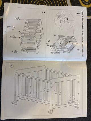 Minicuna colecho convertible.