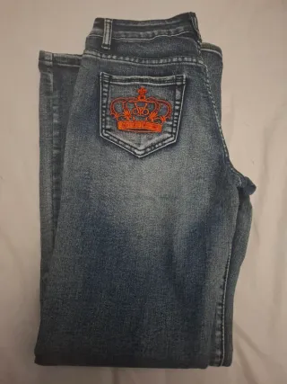Pantalones vaqueros mujer con corona