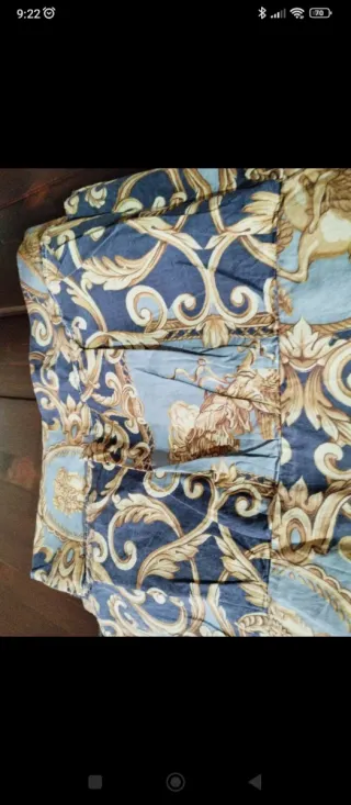 Tende eleganti blu e oro