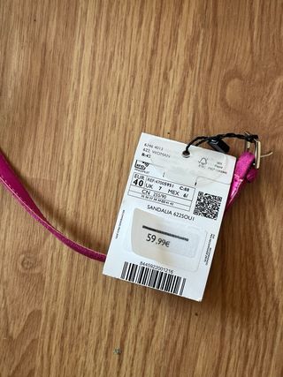 Sandalias Mango Fucsia Plataforma Pulsera