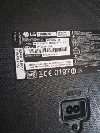 Smart TV LG 49 Pantalla Azul