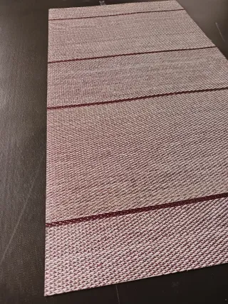 Alfombra vinilo trenzado 60x110 gris granate