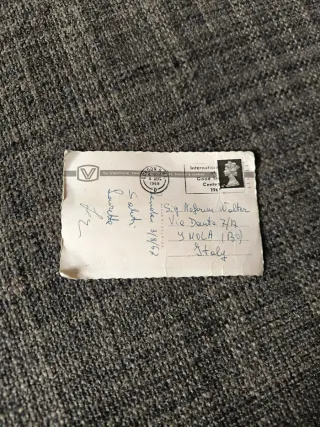 Cartolina Londra 1968 e francobollo Elisabetta