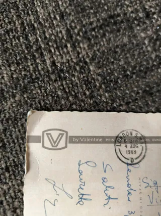 Cartolina Londra 1968 e francobollo Elisabetta