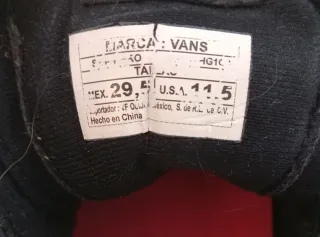 Vans negras, botas, Talla 11,5 usa, 44/45 EU