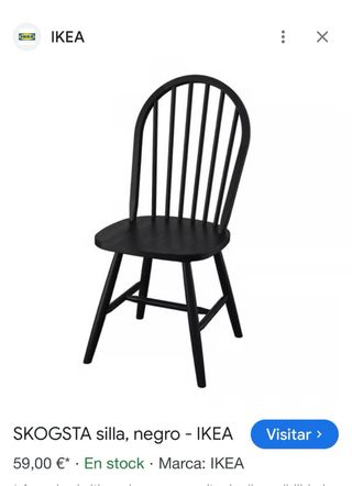 2 Sillas Madera Ikea SKOGSTA