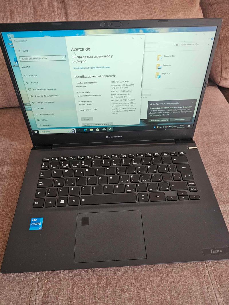 Portátil Toshiba i5 12th Gen 16GB RAM afbeelding 6