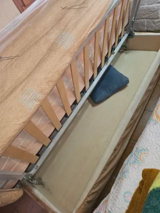 Sofá Cama Tela Beige y Marrón