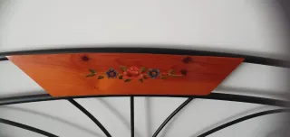 Cabecero forja y madera 135 cm
