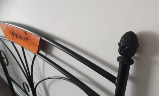 Cabecero forja y madera 135 cm