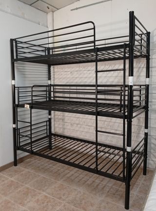 Litera Negra, 3 Camas. Resistente. ¡OFERTA!