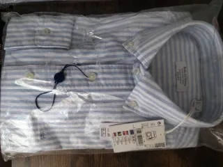 Camisa Pedro del Hierro Rayas Azul/Blanco