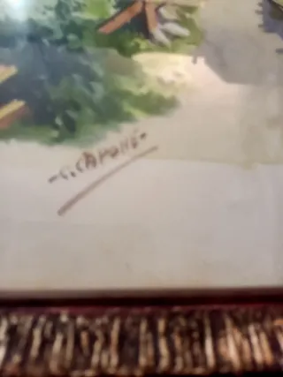 3 Quadri Acquerelli Incorniciati