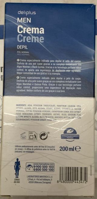 Deliplus Men Crema Depilatoria + Guante