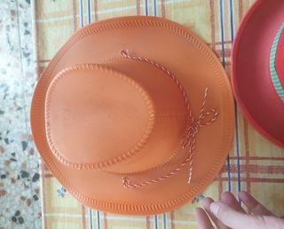 Sombrero payaso y cowboy naranja