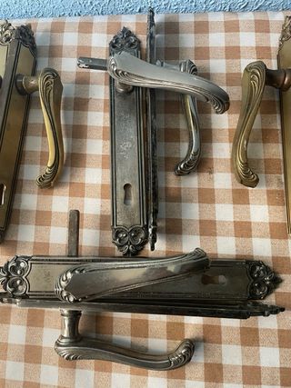 8 Juegos Manillas Vintage Bronce