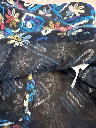 Falda Zara Talla S Negra Multicolor