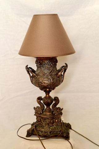 Lámpara Bronce Barroco Vintage