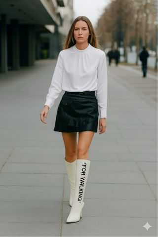 Nuevas sin estrenar botas tacón altas en blanco