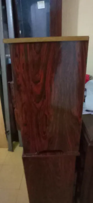 Mesita de noche madera y metal