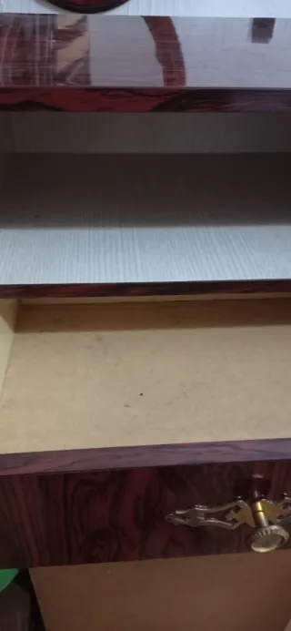 Mesita de noche madera y metal