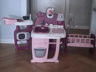 Cambiador, cuna, bañera y cocina Smoby