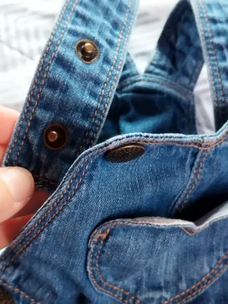 Salopette bimba in denim con cuore